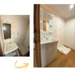 豊田市のマンションリフォーム洗面施工画像